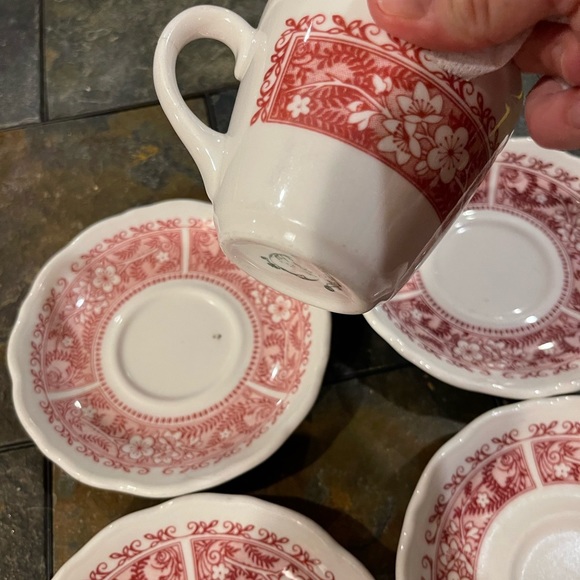 Syracuse Strawberry vintage Transferware China dessert plates dinner plates etc - Picture 4 of 6